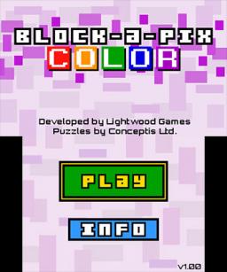 Block-a-Pix Color Title Screen